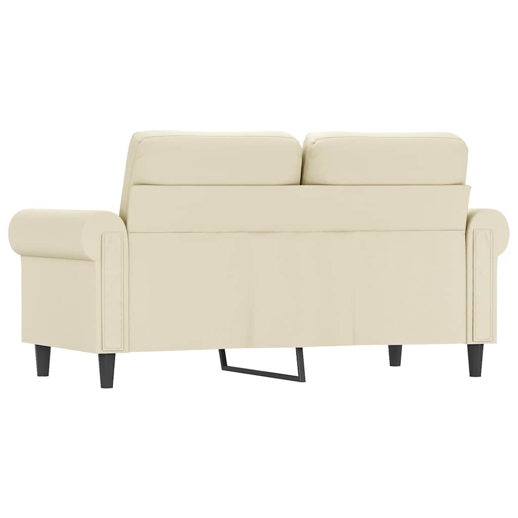 Dvosjed od tkanine krem 120 cm od umjetne kože