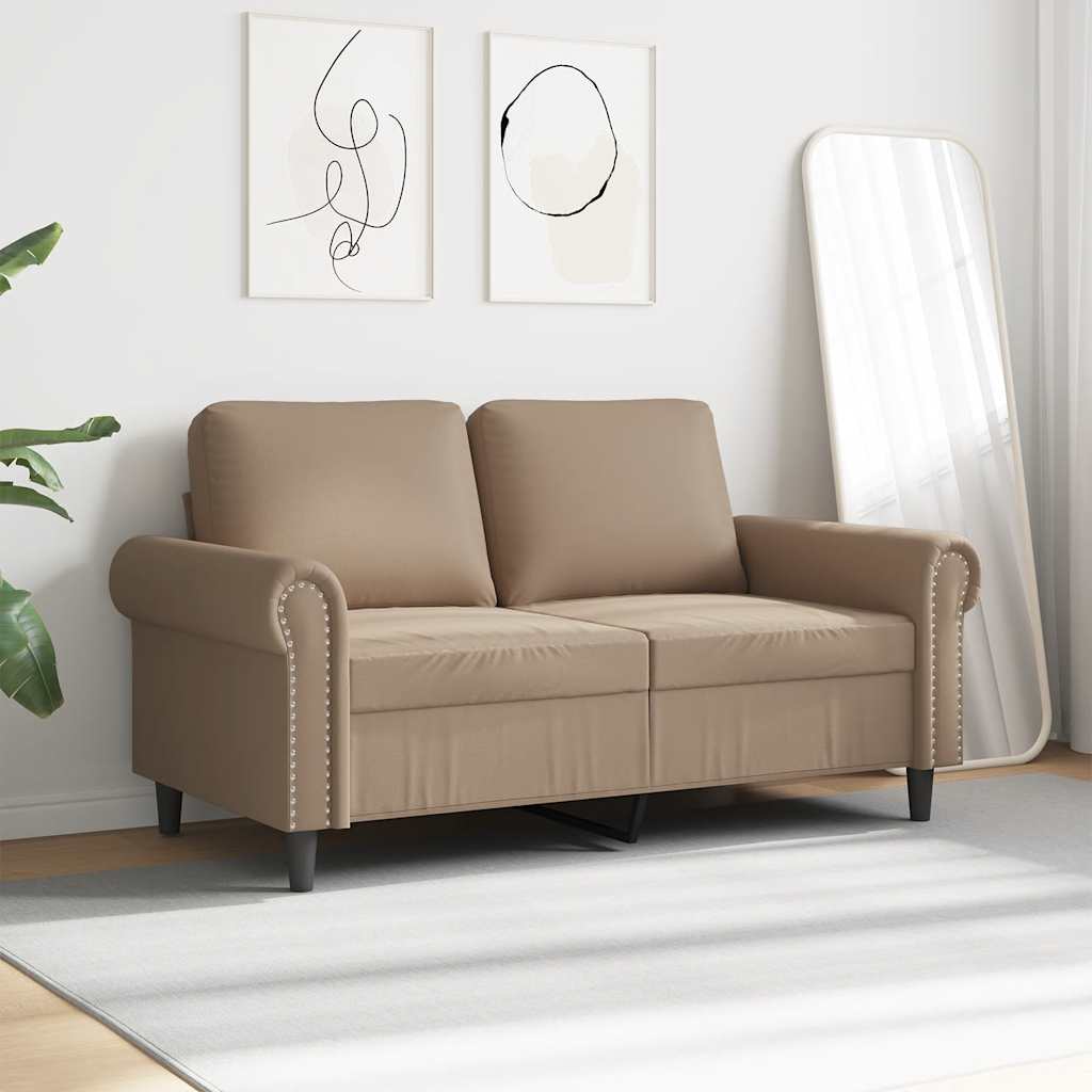 Dvosjed od tkanine boja cappuccina 120 cm od umjetne kože