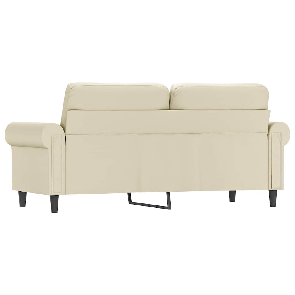 Dvosjed od tkanine krem 140 cm od umjetne kože