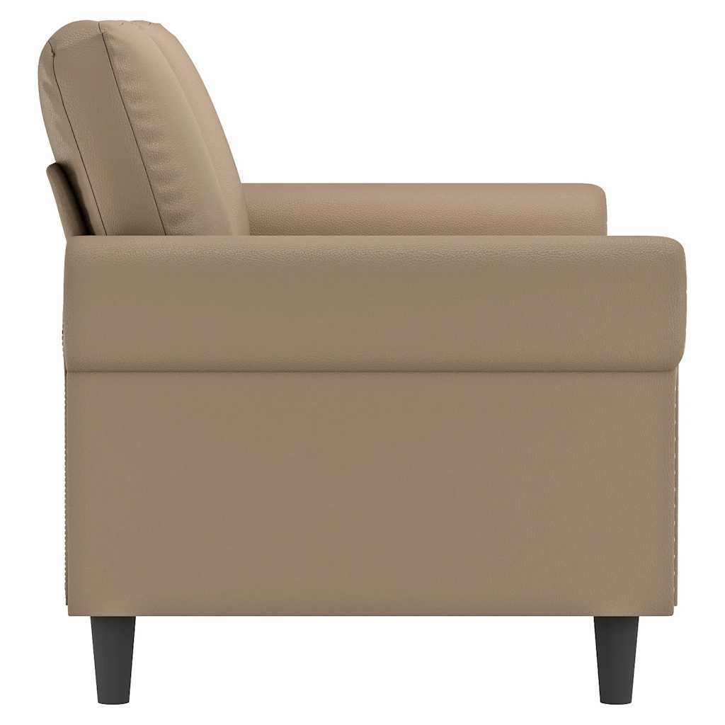 Dvosjed od tkanine cappuccina 140 cm od umjetne kože