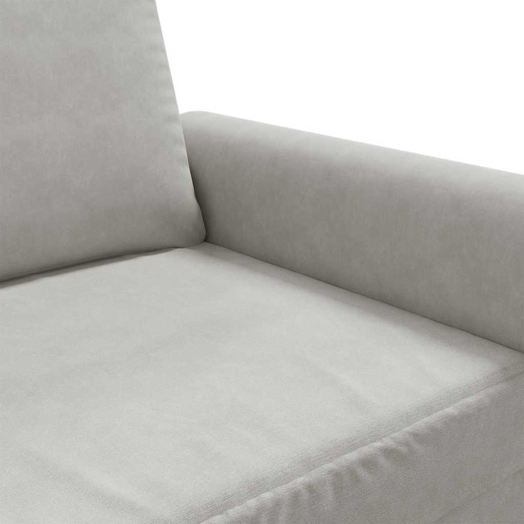 Dvosjed svjetlosivi 120 cm baršunasti