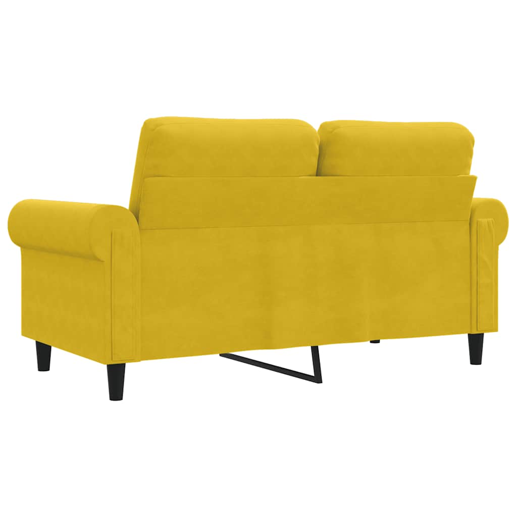 Dvosjed žuti 120 cm baršunasti