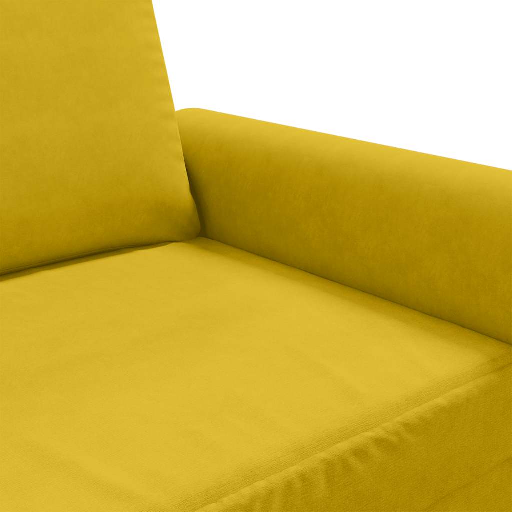 Dvosjed žuti 120 cm baršunasti