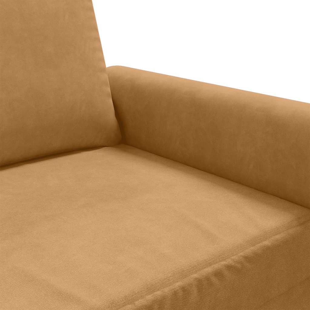 Dvosjed smeđi 120 cm baršunasti
