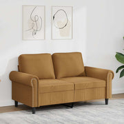 Dvosjed smeđi 120 cm baršunasti