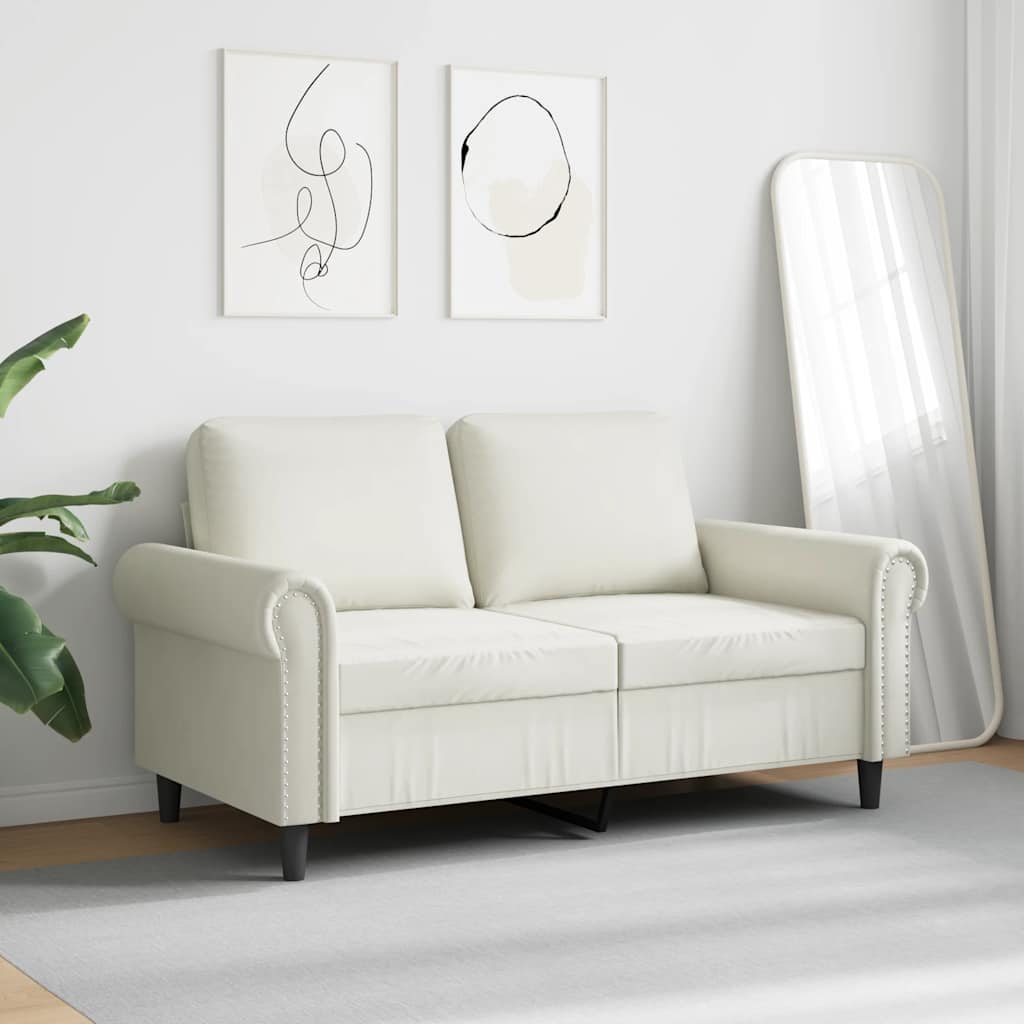 Dvosjed krem 120 cm baršunasti