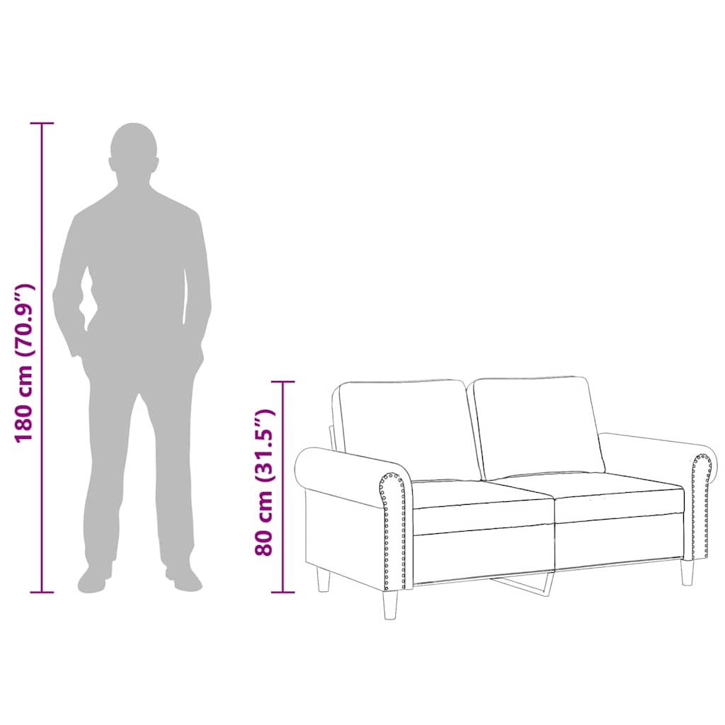 Dvosjed krem 120 cm baršunasti