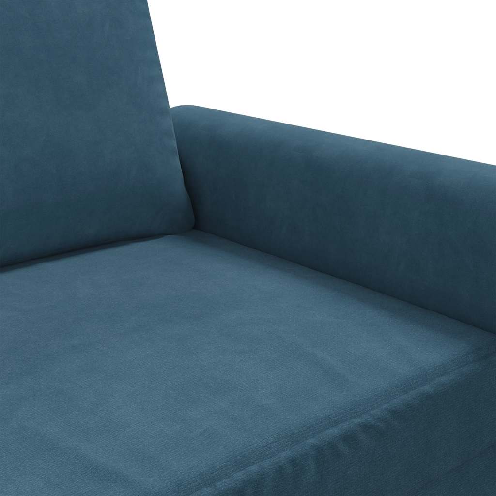 Dvosjed Plava 120 cm baršunasti