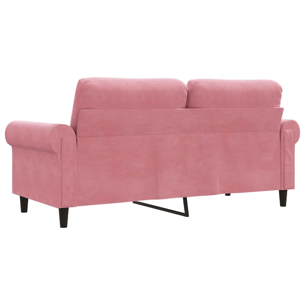 Dvosjed ružičasti 140 cm baršunasti