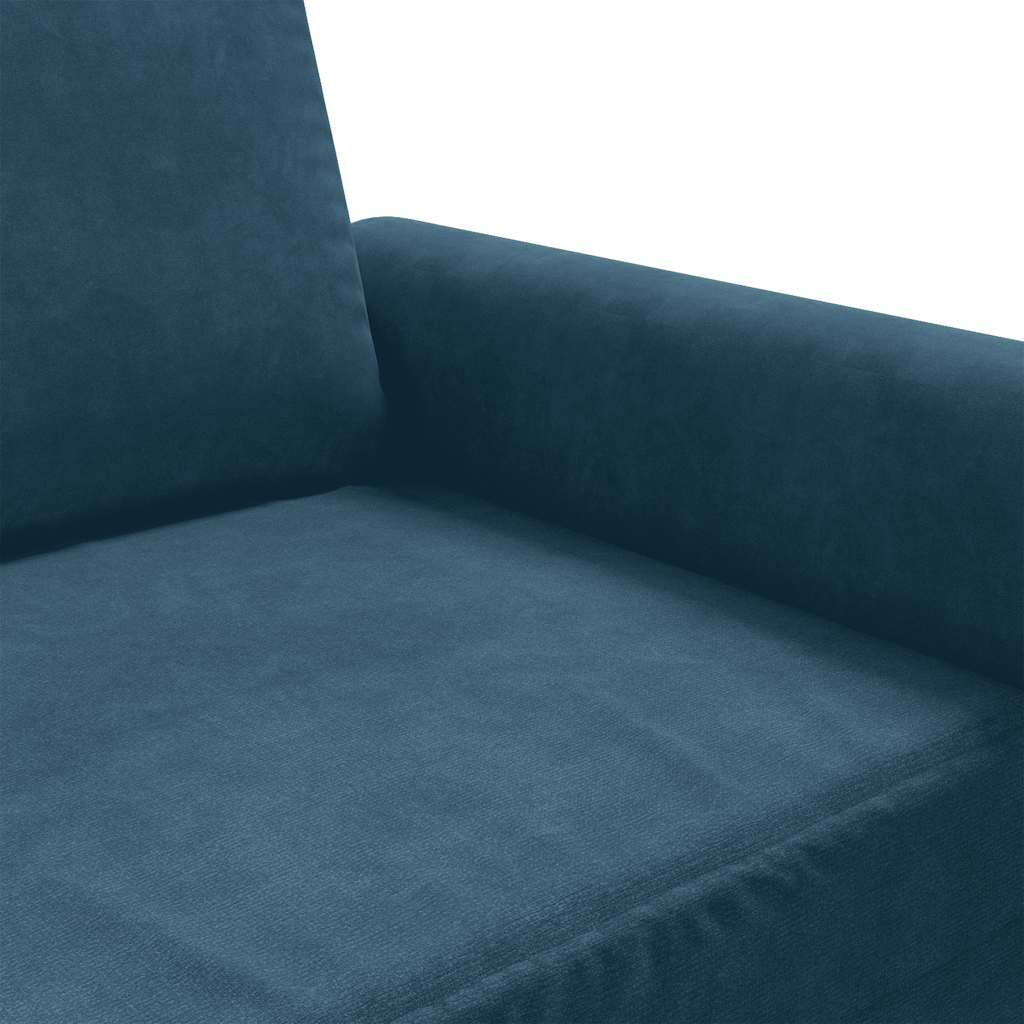 Trosjed od tkanine Plava 180 cm baršunasti