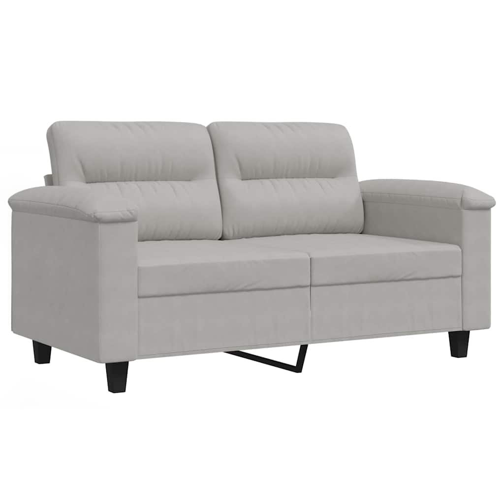 Dvosjed svjetlosivi 120 cm od mikrovlakana
