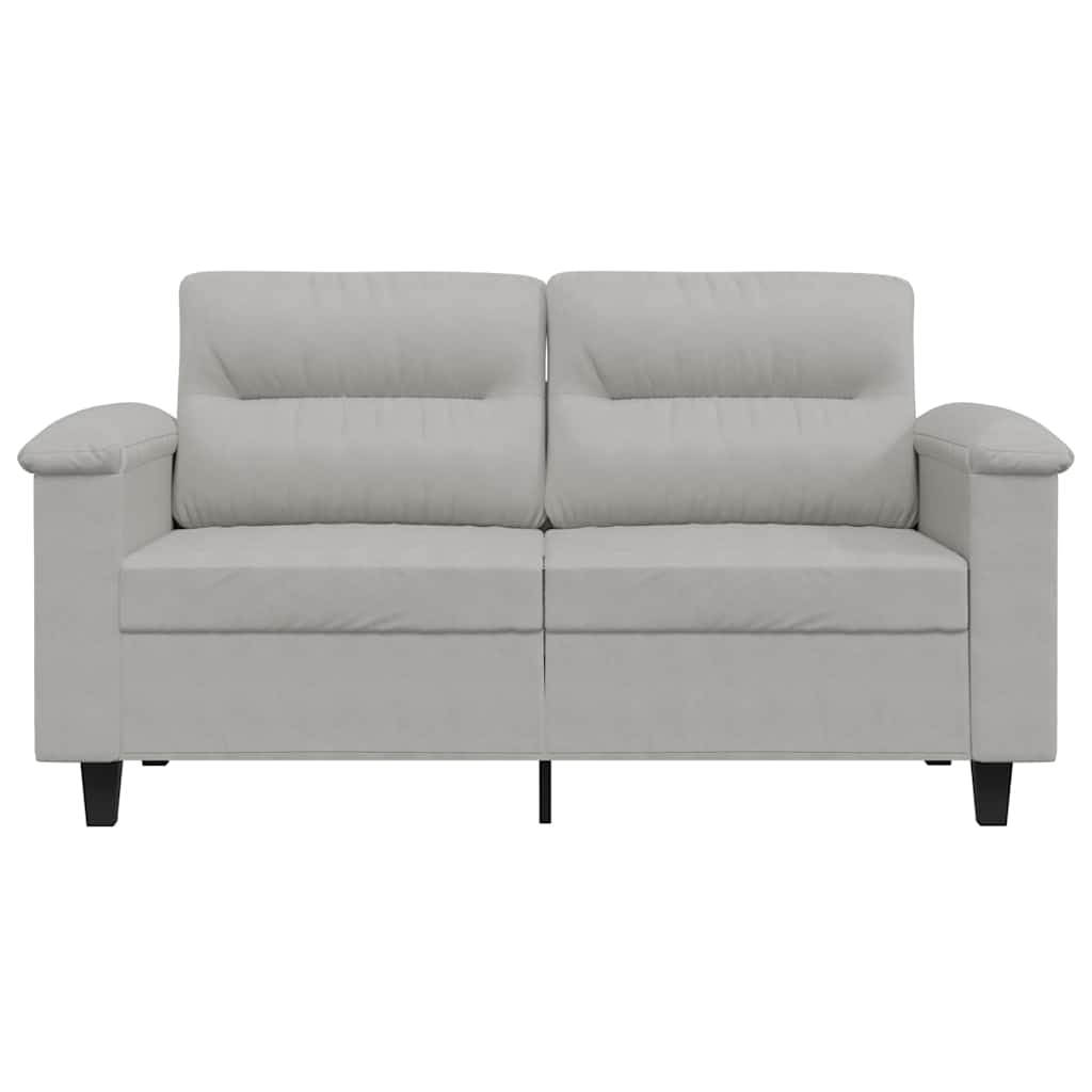 Dvosjed svjetlosivi 120 cm od mikrovlakana