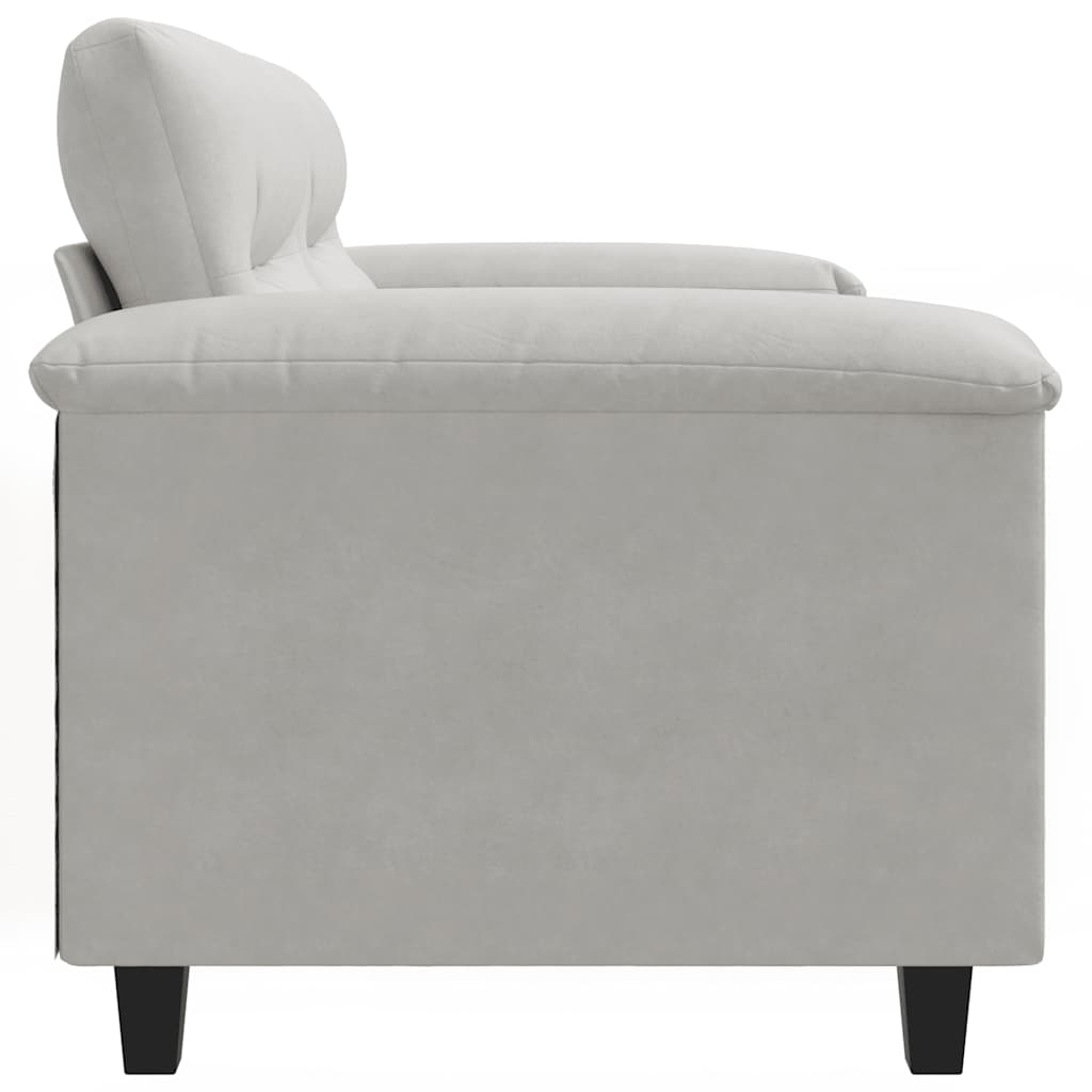 Dvosjed svjetlosivi 120 cm od mikrovlakana