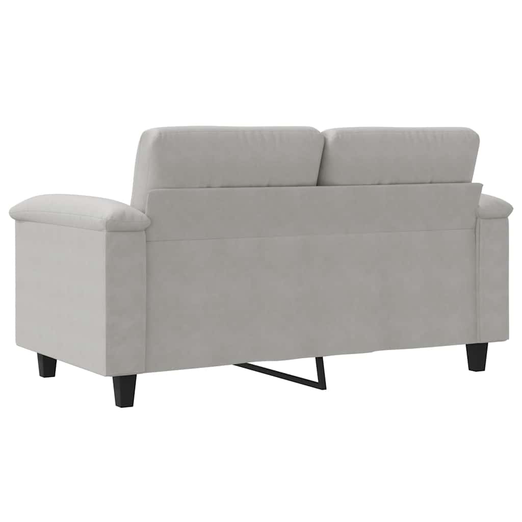 Dvosjed svjetlosivi 120 cm od mikrovlakana