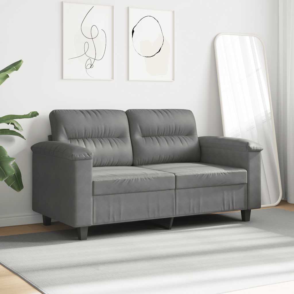 Dvosjed tamnosivi 120 cm od mikrovlakana