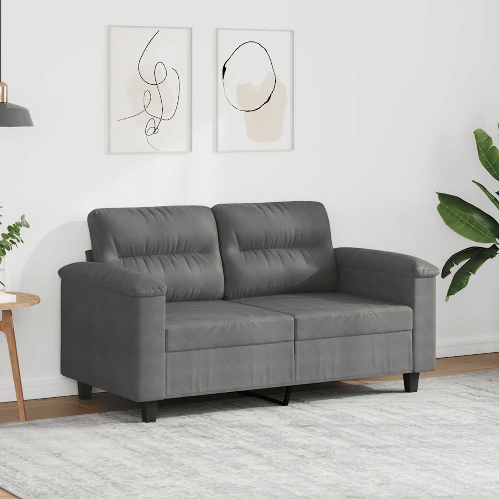Dvosjed tamnosivi 120 cm od mikrovlakana