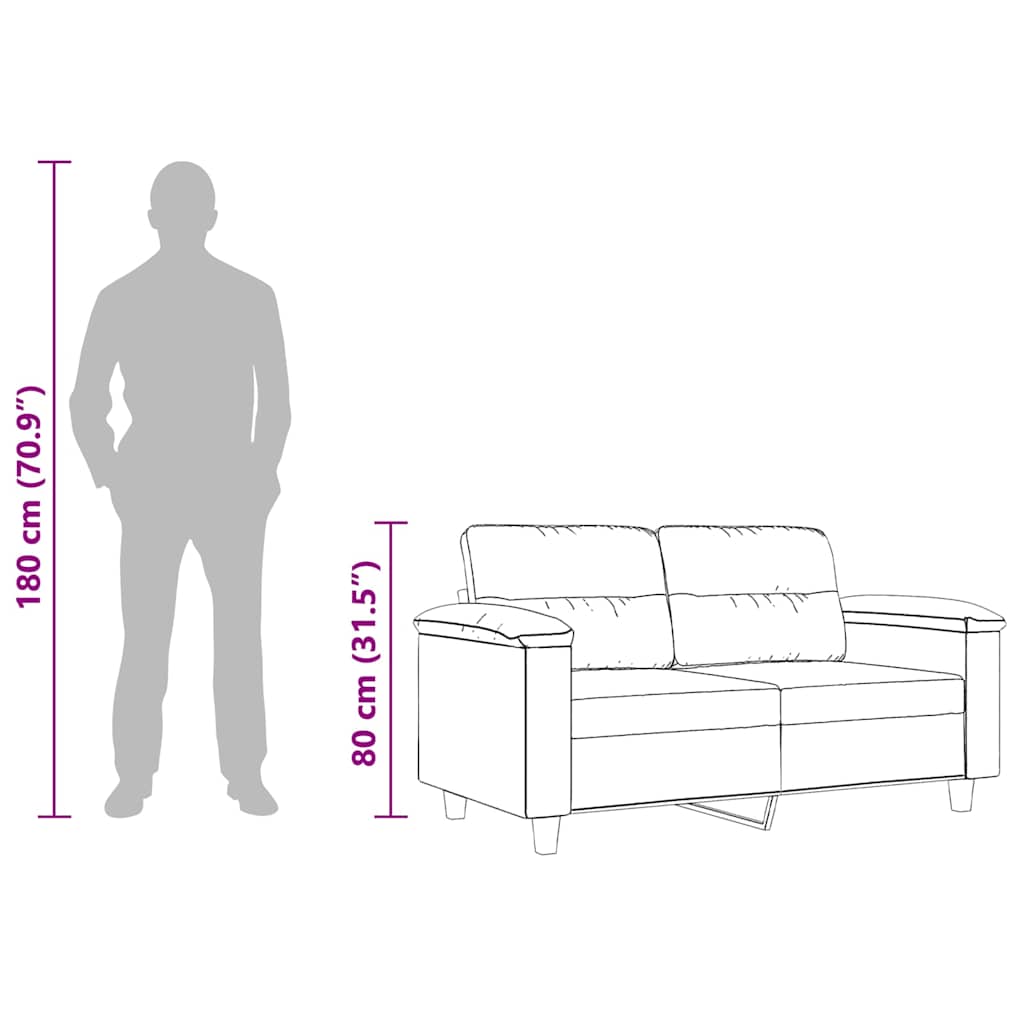 Dvosjed Bež 120 cm od mikrovlakana