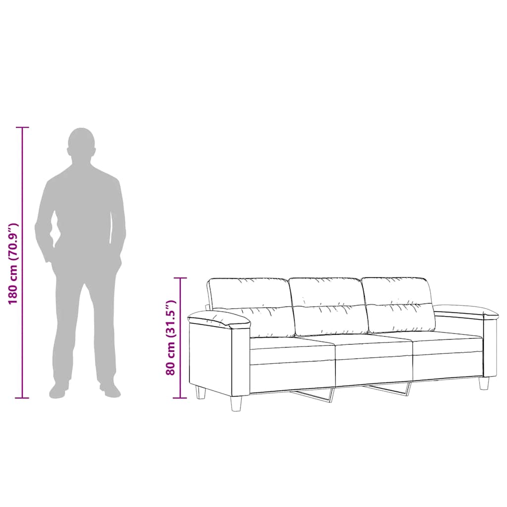 Trosjed Tamnosiva 180 cm od mikrovlakana