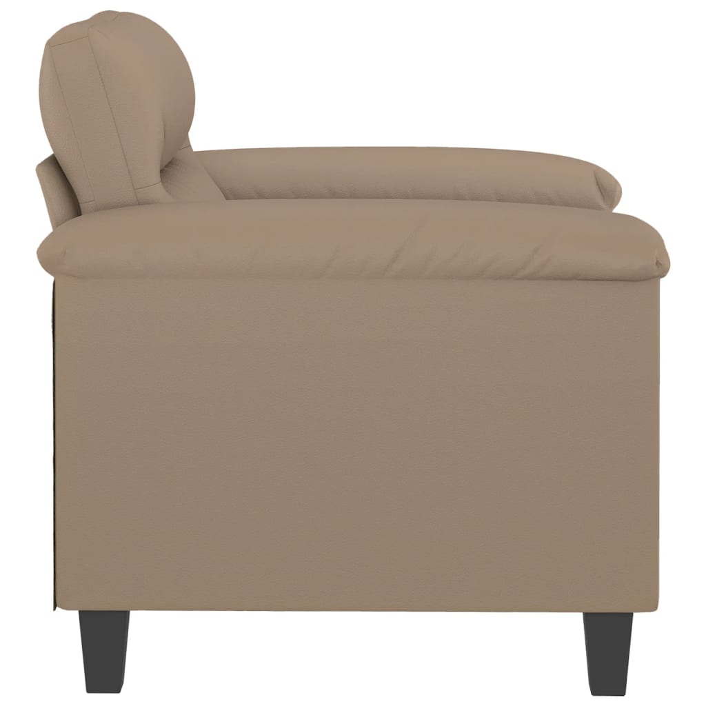Fotelja boja cappuccina 60 cm od umjetne kože