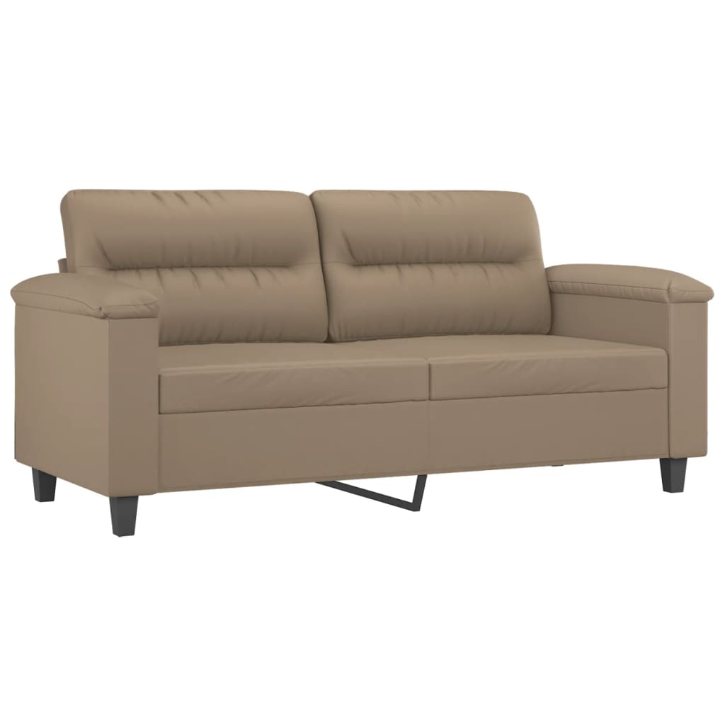 Dvosjed od tkanine cappuccina 140 cm od umjetne kože
