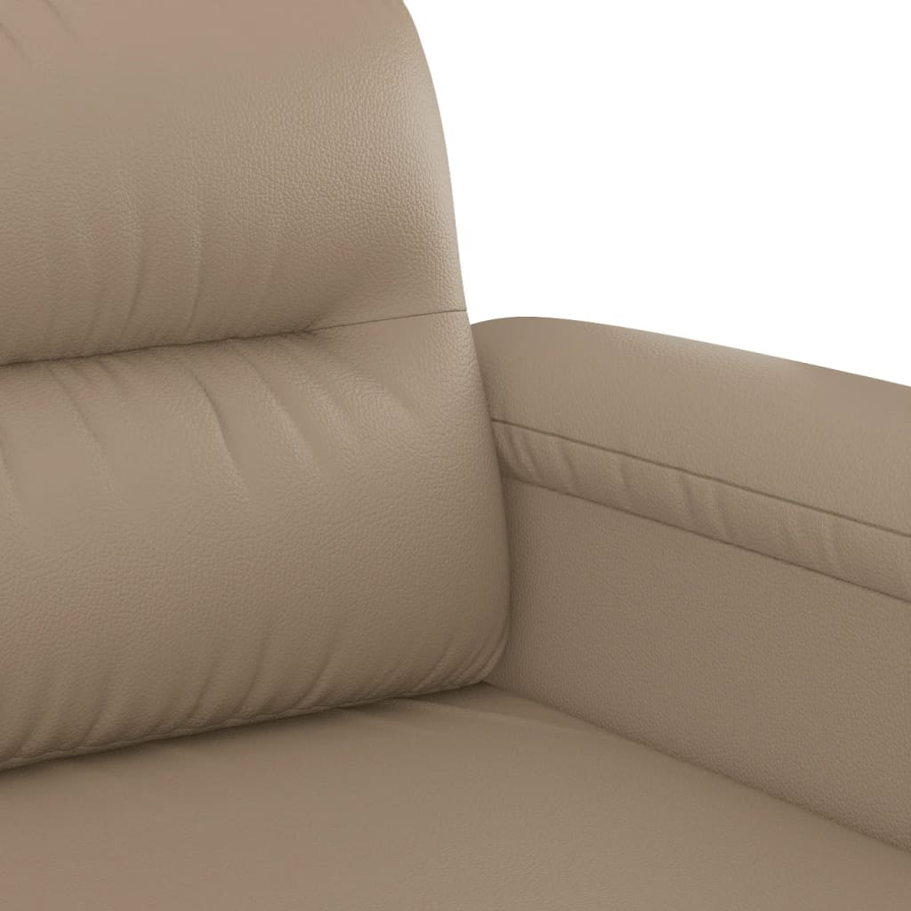 Dvosjed od tkanine cappuccina 140 cm od umjetne kože