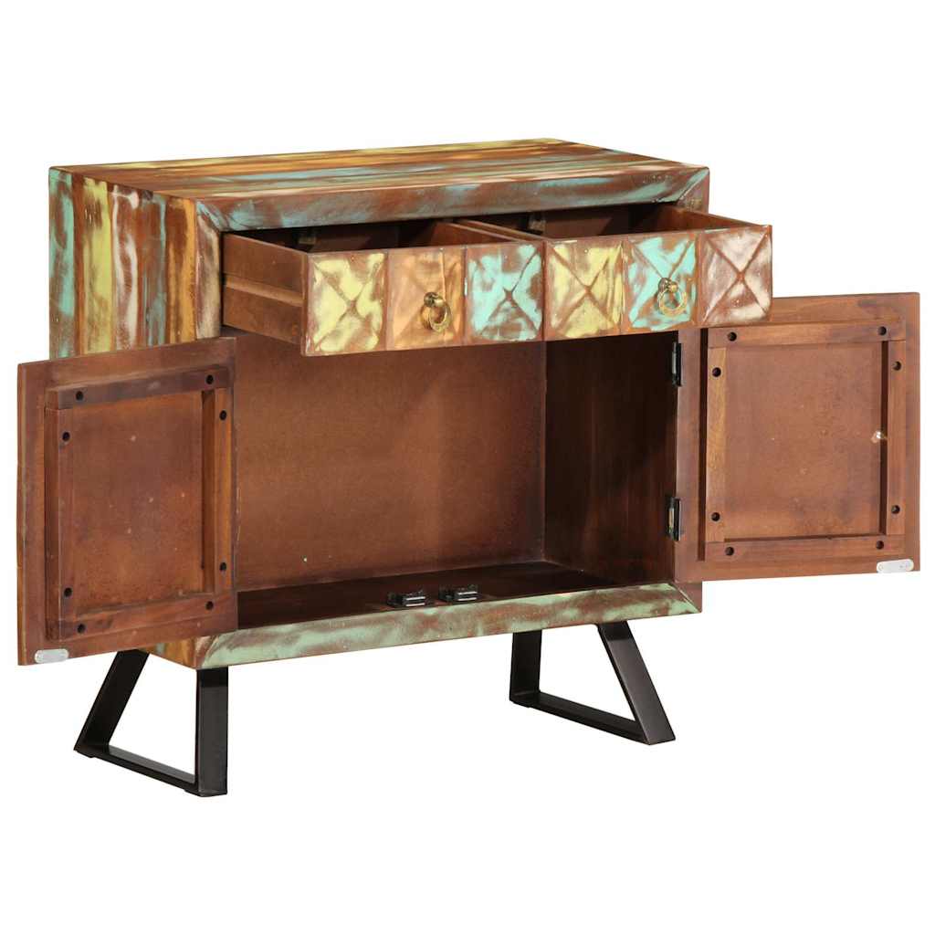 Ormarić s ladicama Višebojni 70x35x70 cm puno drvo, prerađeno