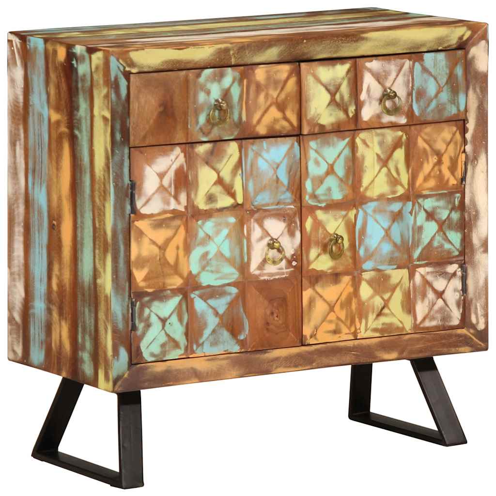 Ormarić s ladicama Višebojni 70x35x70 cm puno drvo, prerađeno