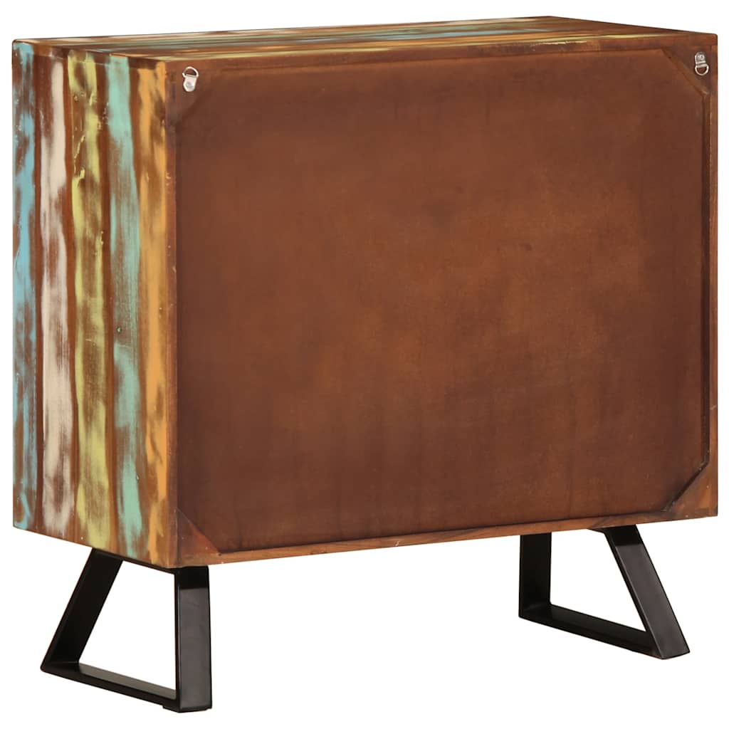 Ormarić s ladicama Višebojni 70x35x70 cm puno drvo, prerađeno