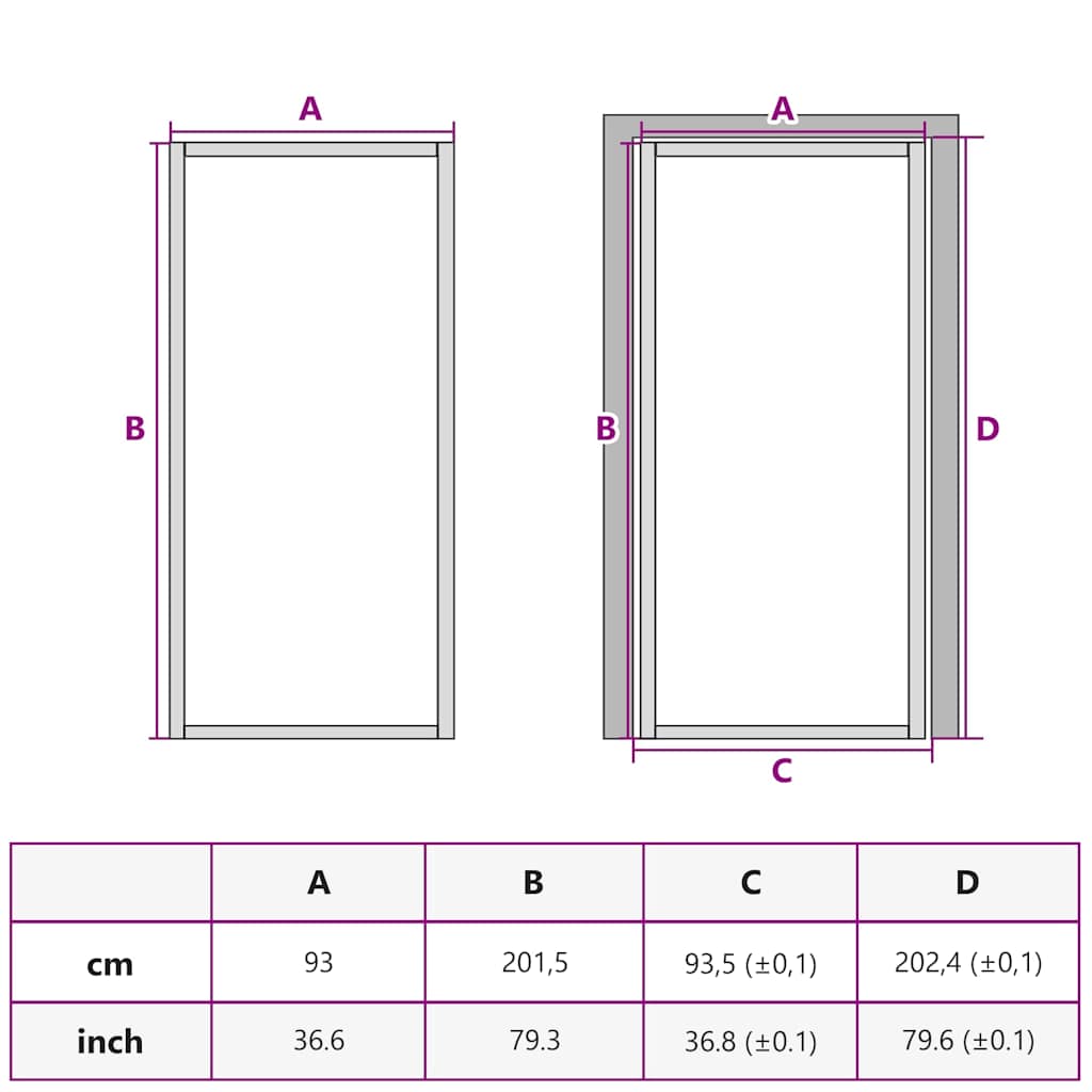 Sobna vrata tanka zlatna 93x201,5 cm kaljeno staklo i aluminij