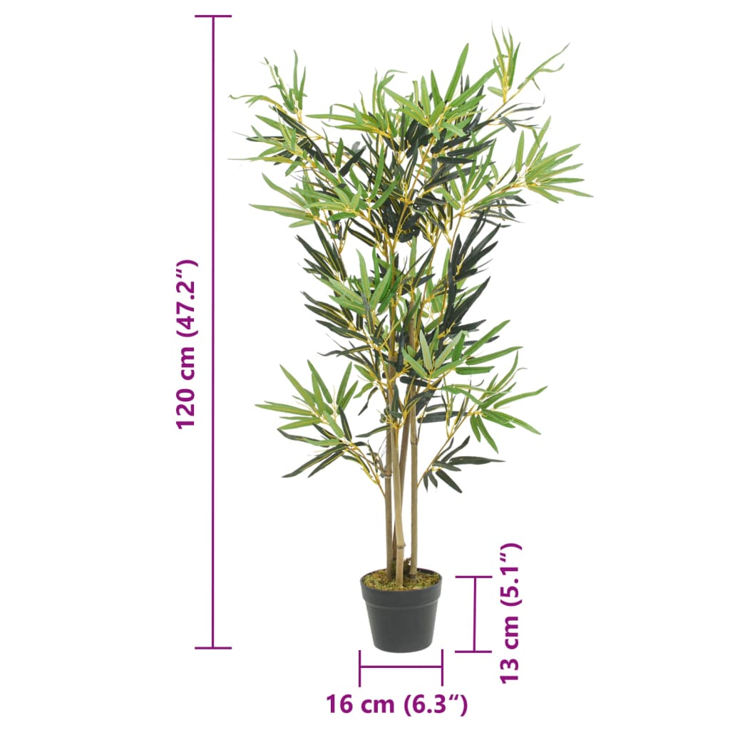Umjetno stablo bambusa 552 listova 120 cm zeleno