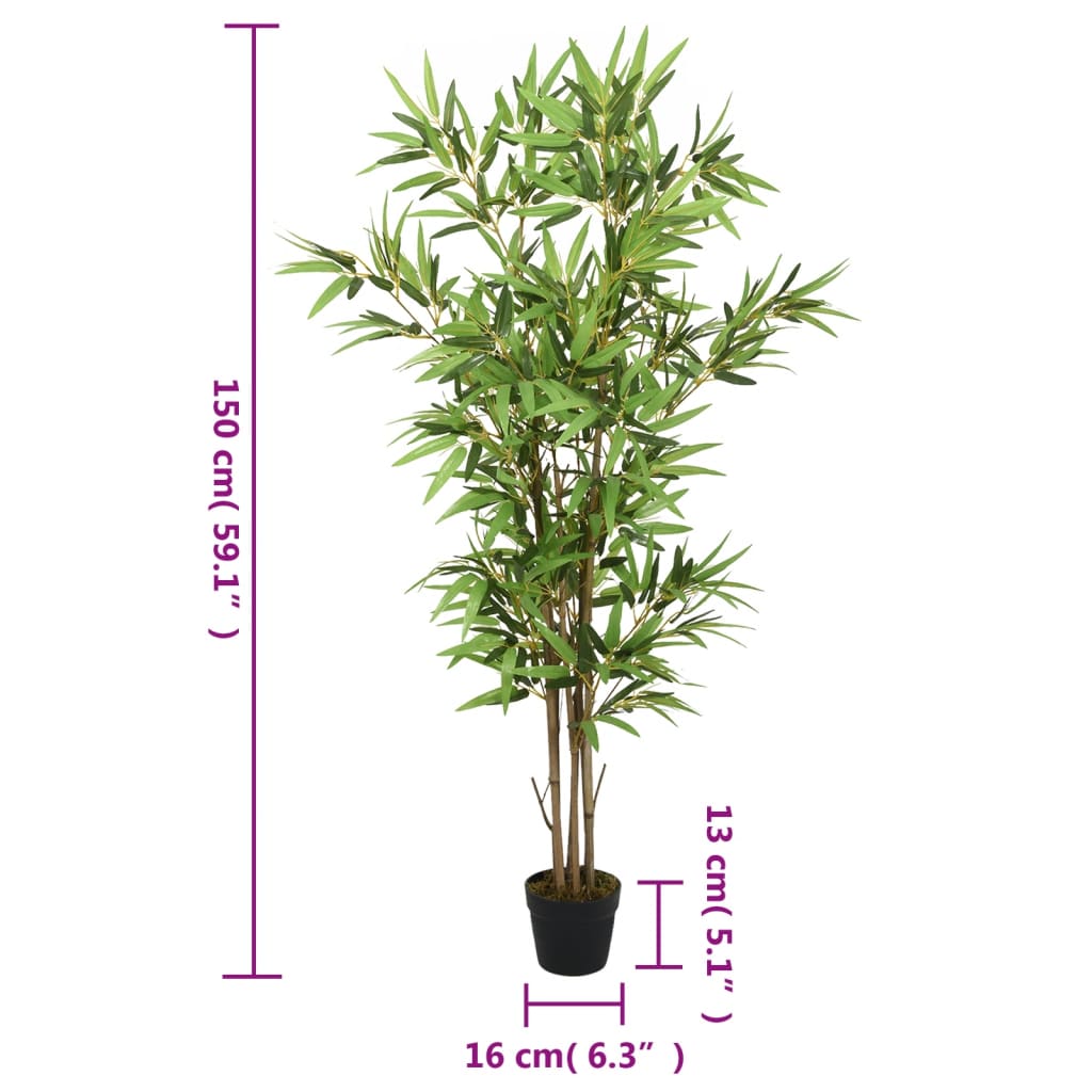 Umjetno stablo bambusa 1288 listova 180 cm zeleno