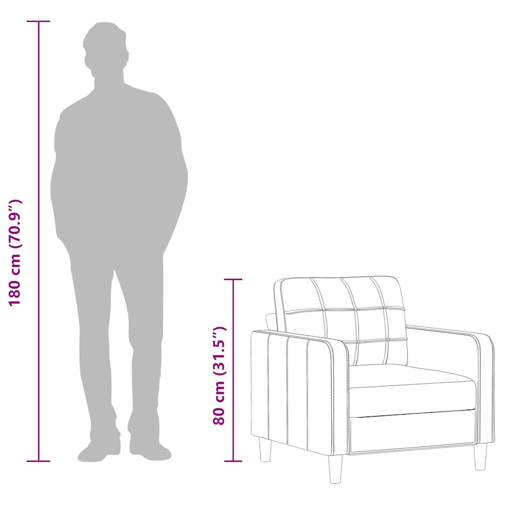 Fotelja krem 60 cm Tkanina
