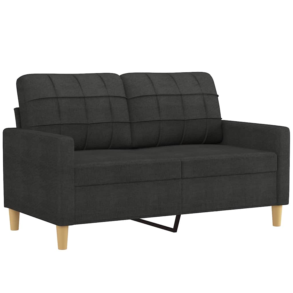 Dvosjed od tkanine crni 120 cm