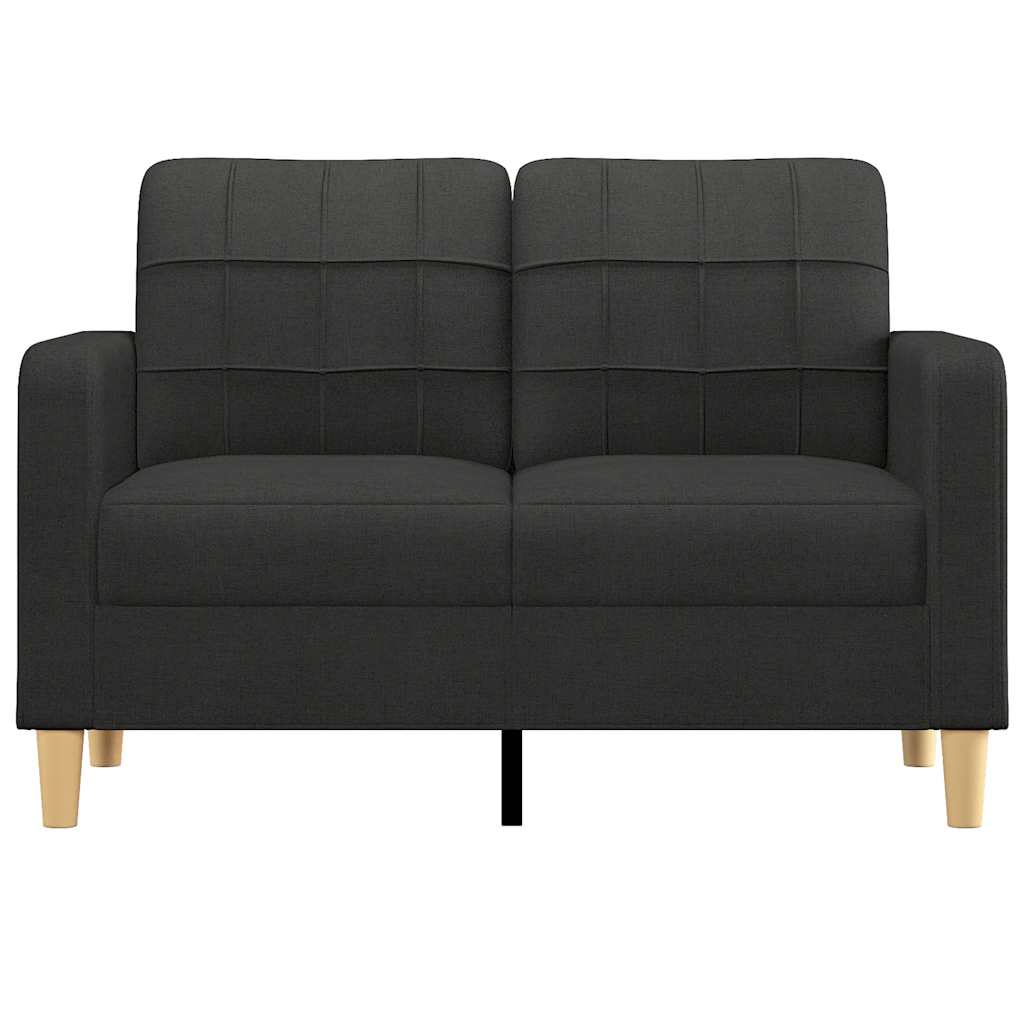 Dvosjed od tkanine crni 120 cm