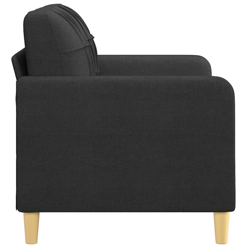 Dvosjed od tkanine crni 120 cm