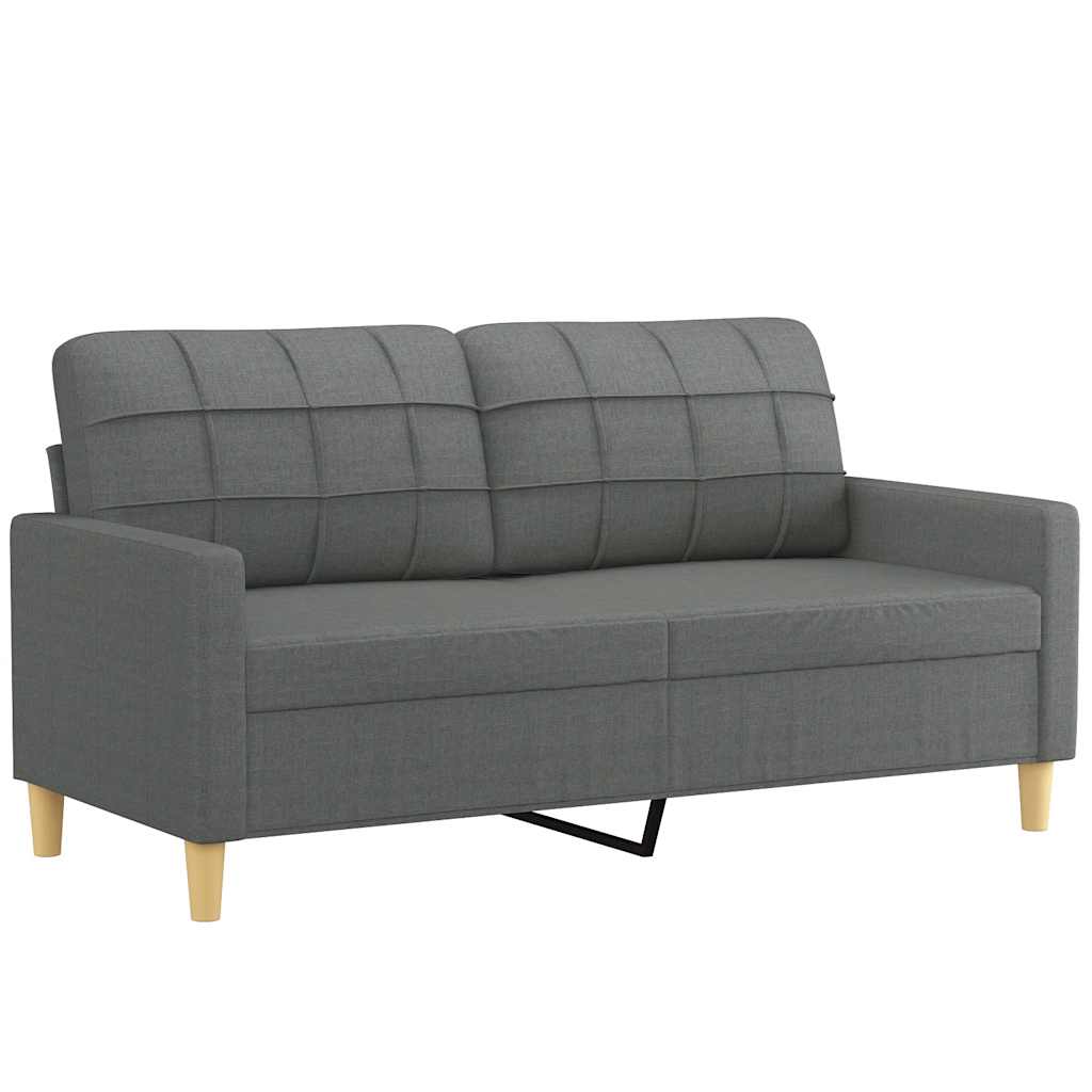 Dvosjed od tkanine tamnosivi 140 cm