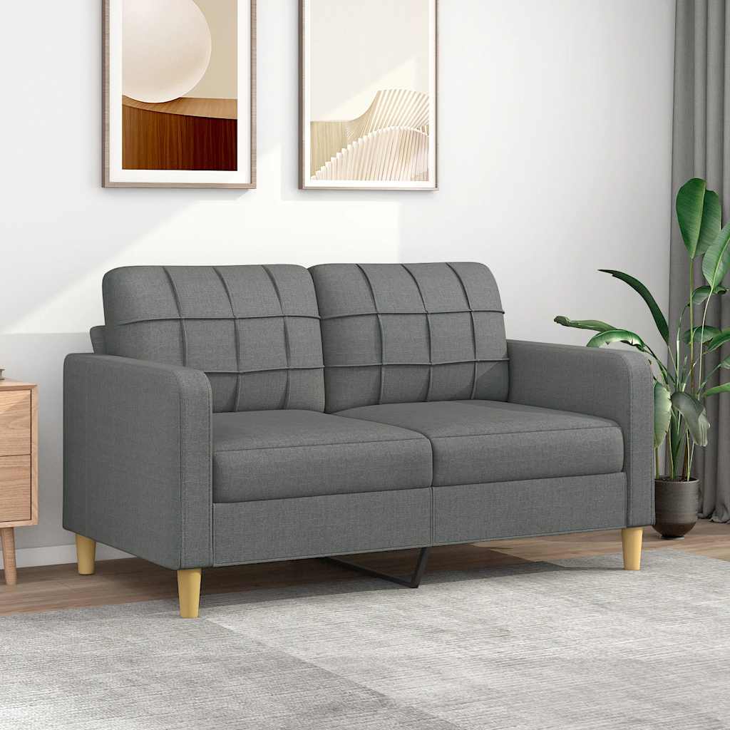Dvosjed od tkanine tamnosivi 140 cm