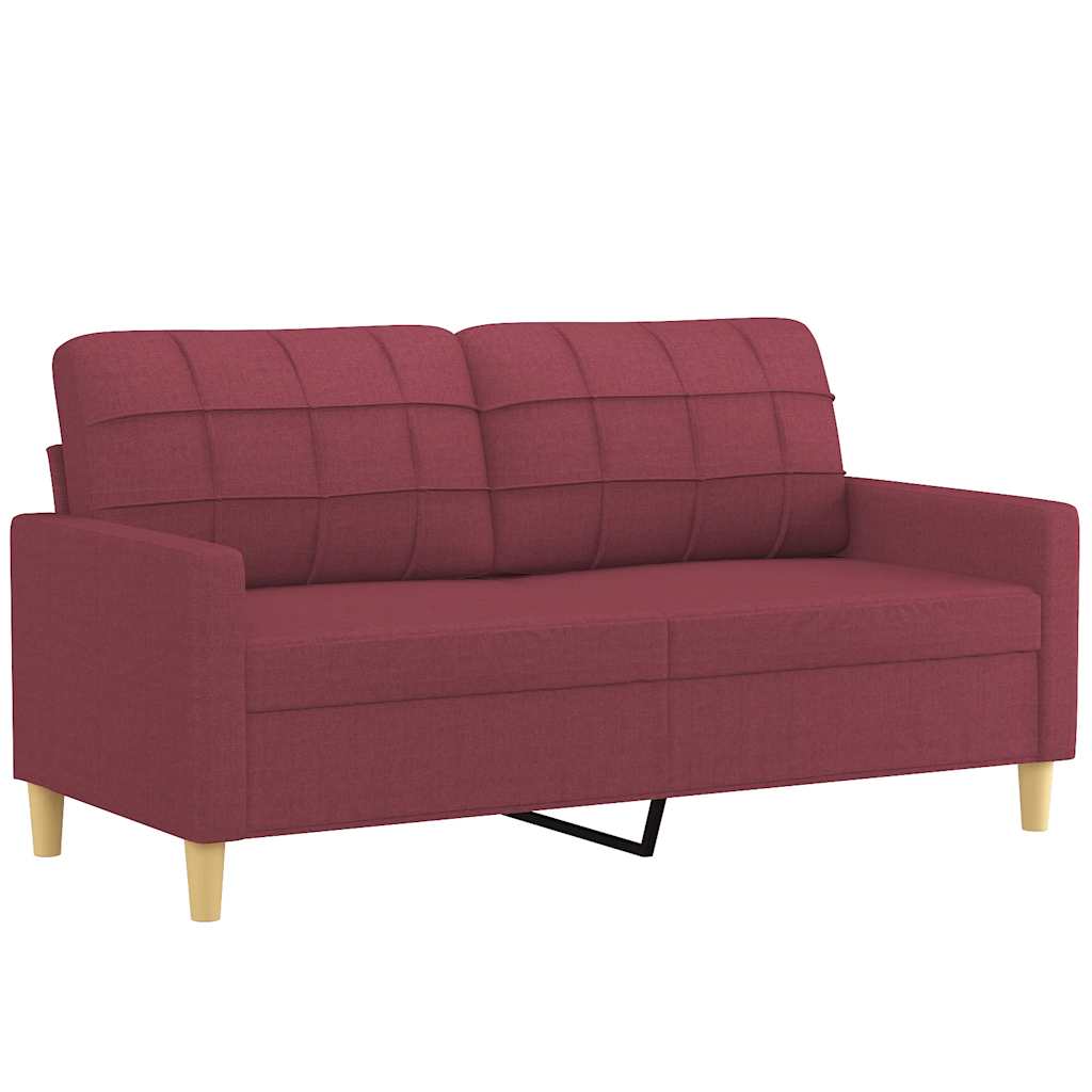 Dvosjed od tkanine crvena boja vina 140 cm