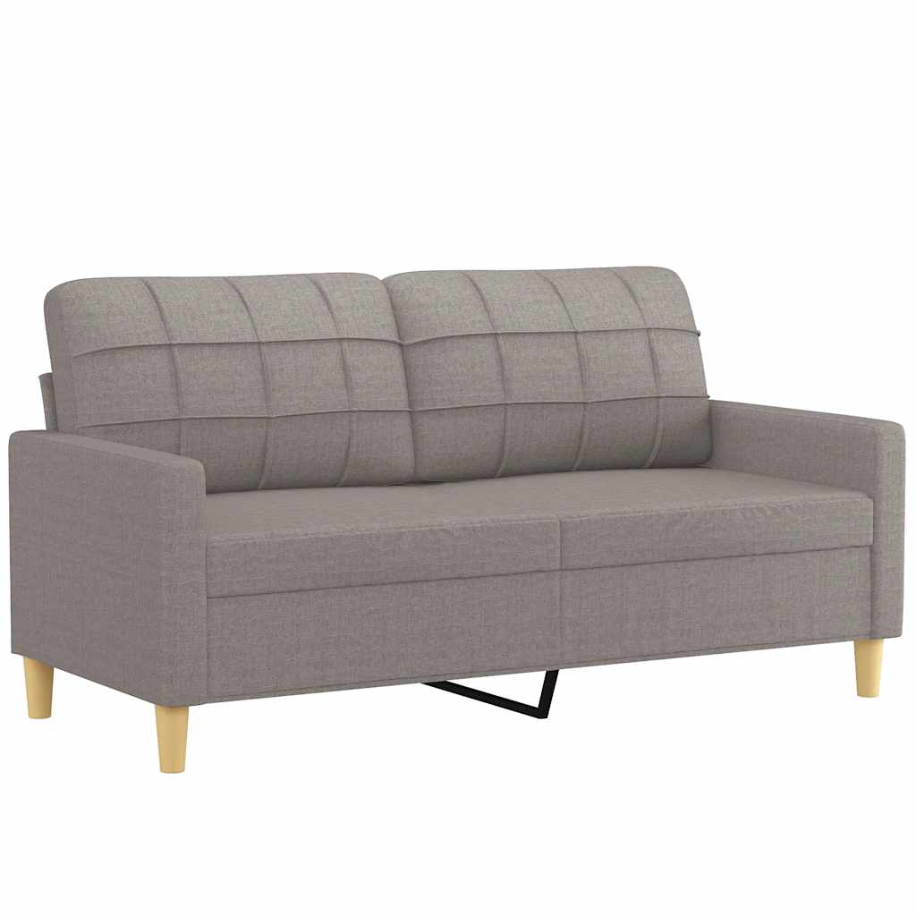 Dvosjed od tkanine smeđesivi 140 cm