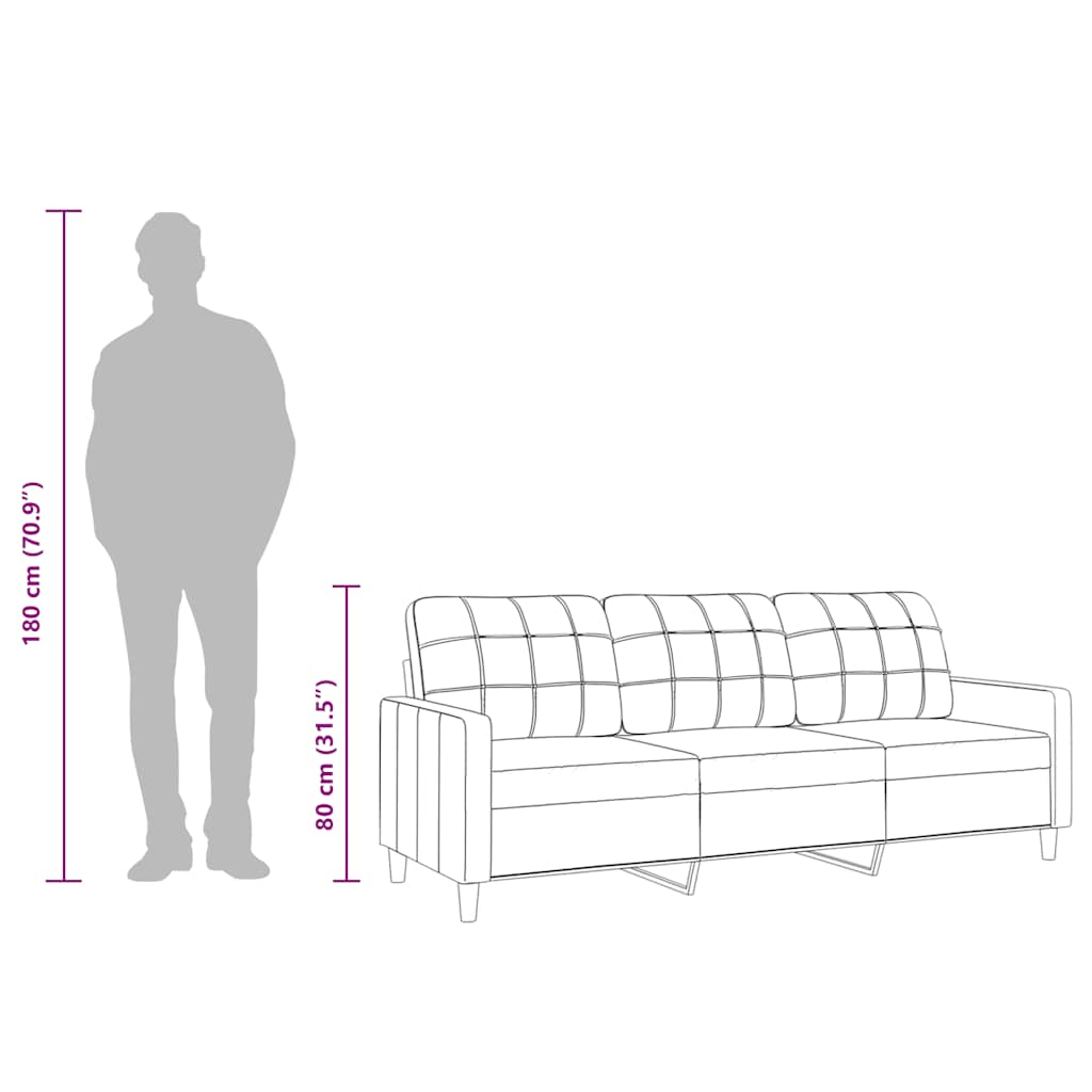Trosjed od tkanine svjetlosivi 180 cm