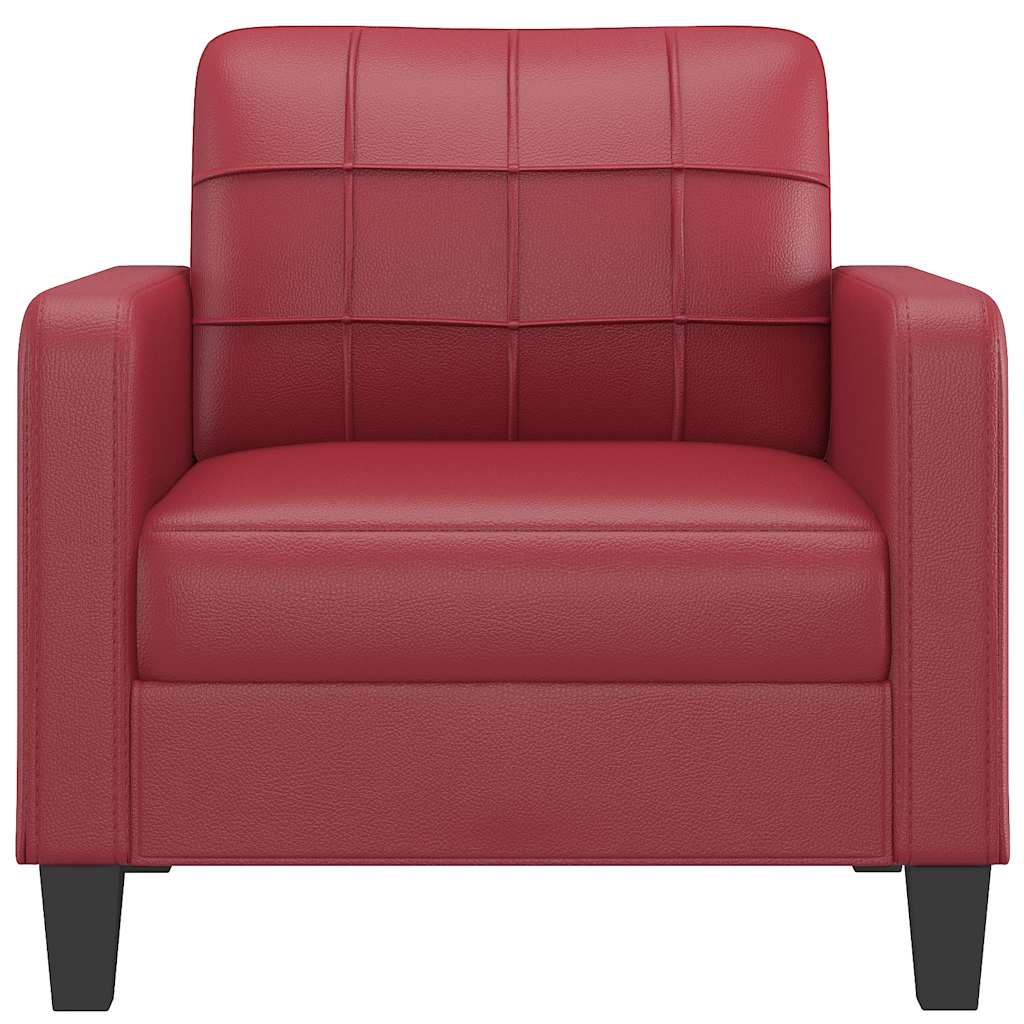 Fotelja crvena boja vina 60 cm od umjetne kože