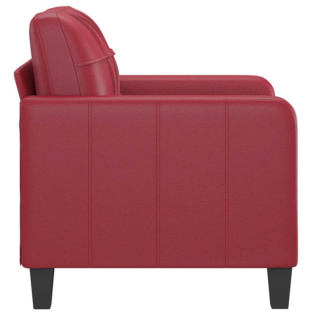 Fotelja crvena boja vina 60 cm od umjetne kože