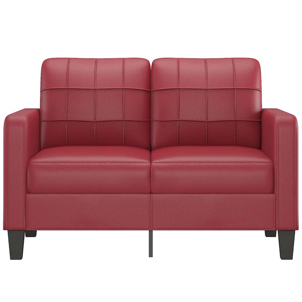 Dvosjed od tkanine crvena boja vina 120 cm od umjetne kože