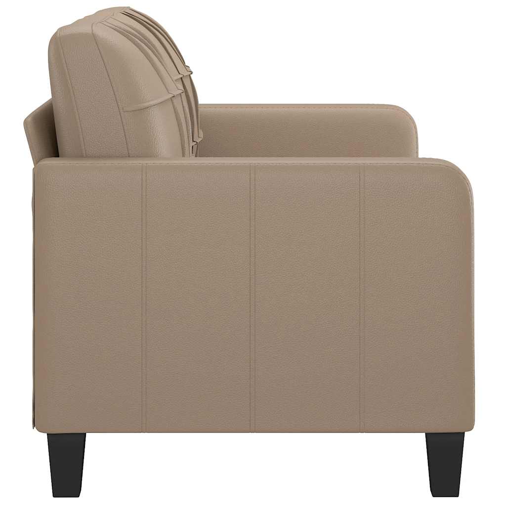 Dvosjed od tkanine cappuccina 140 cm od umjetne kože