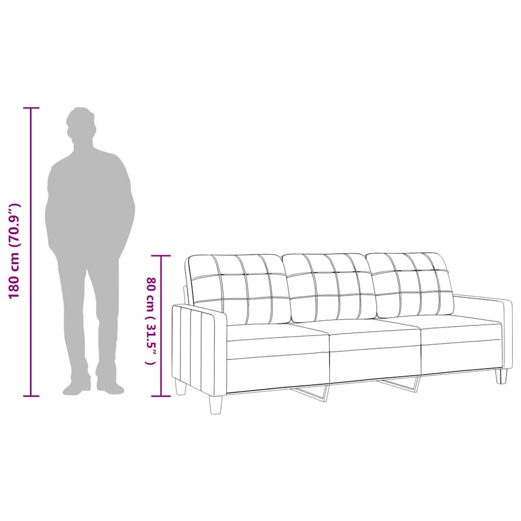 Trosjed crvena boja vina 180 cm od umjetne kože