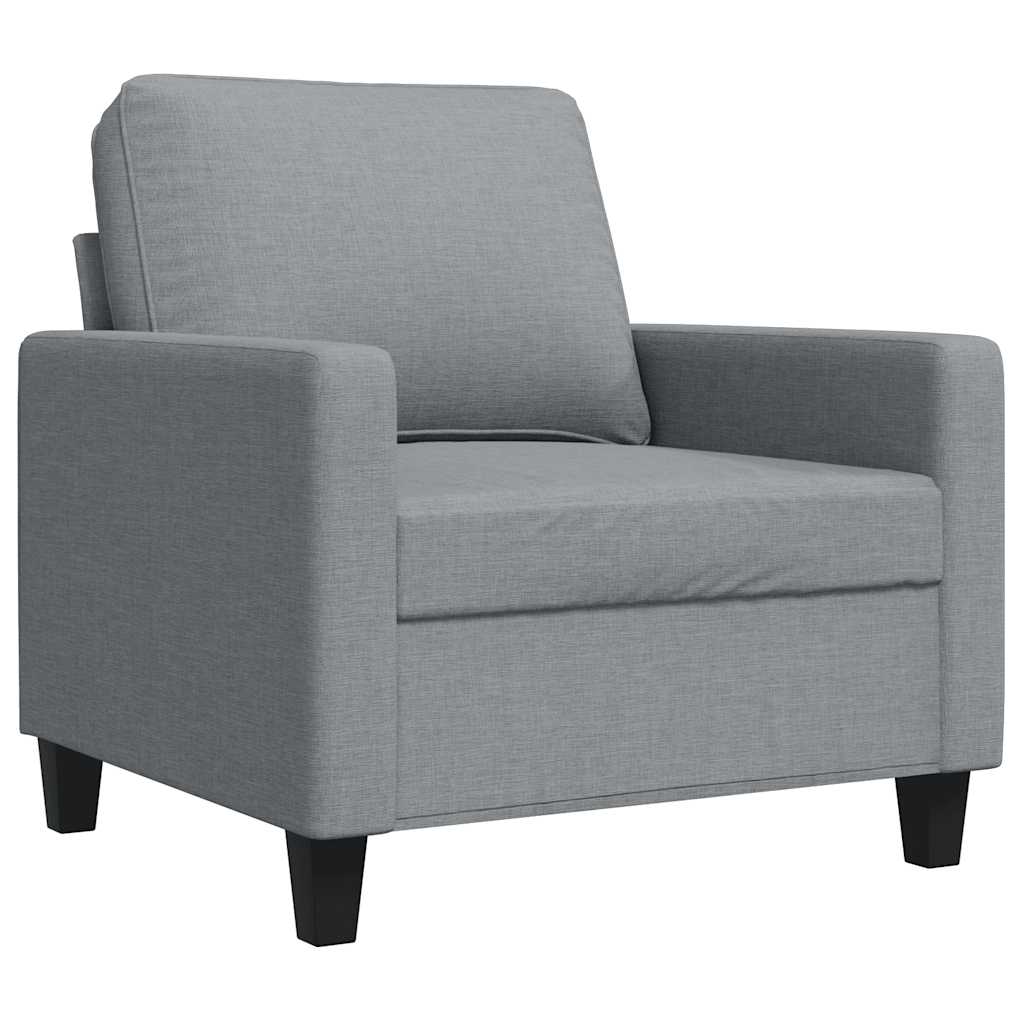 Fotelja svjetlosiva 60 cm od tkanine