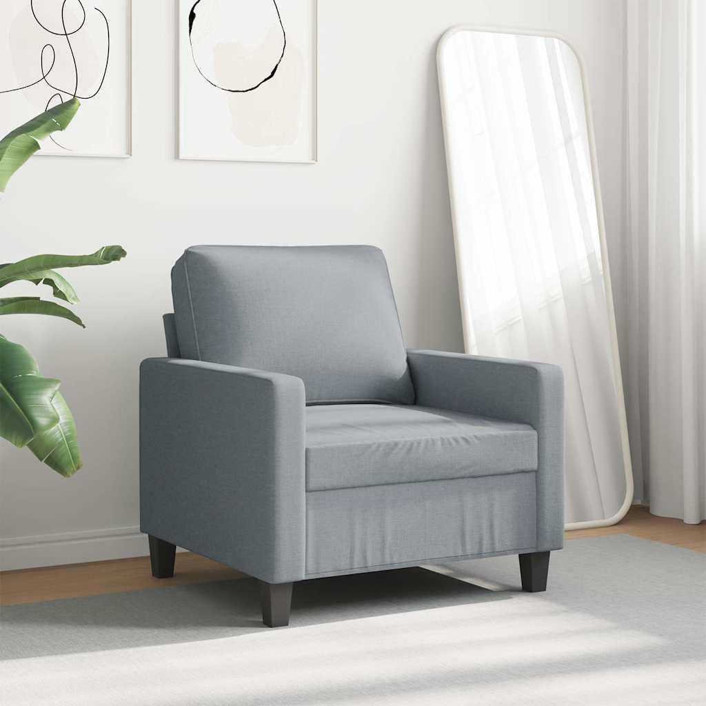 Fotelja svjetlosiva 60 cm od tkanine