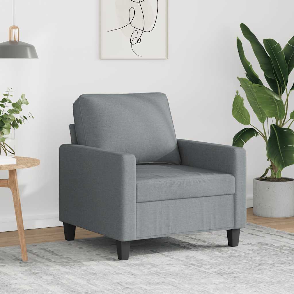 Fotelja svjetlosiva 60 cm od tkanine