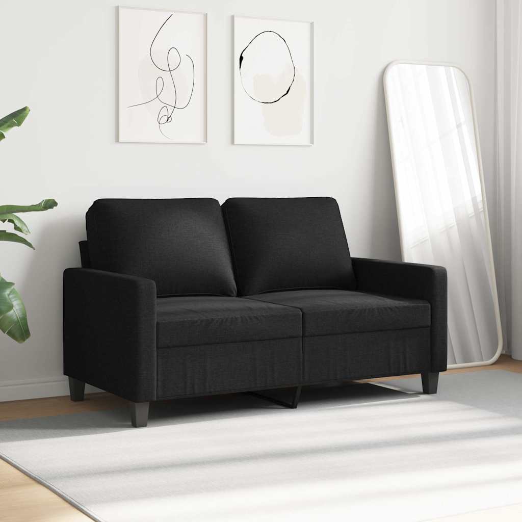 Dvosjed od tkanine crni 120 cm
