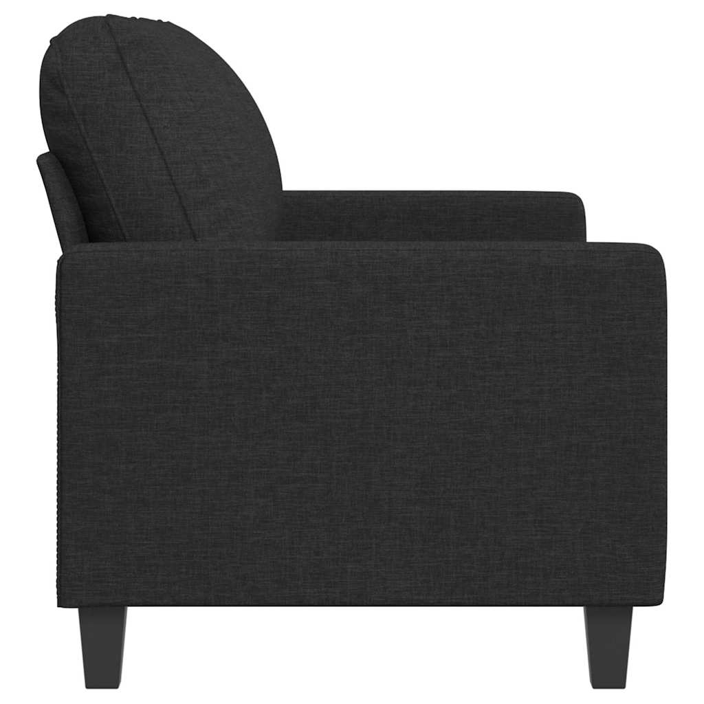 Dvosjed od tkanine crni 120 cm